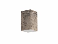 Lumicom | cube plafonnier, 1x gu10, max 33w, métal, béton, h10cm 303006000151