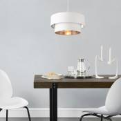 Lux.pro - Lampe à suspension de la cuisine du salon ø 40 cm en différentes couleurs tissu Couleur : Blanc