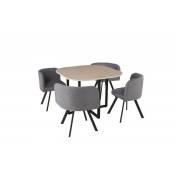 Meublorama - Ensemble une table et quatre chaises collection