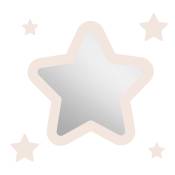 Miroir enfant étoile en acrylique ivoire 29,5x29,2 cm