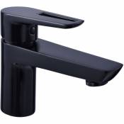 Mitigeur lavabo en laiton VISION avec 2 flexibles - noir - 5 x 13,5 x 16,3 cm - Noir