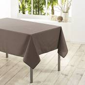 Nappe polyester rectangle 140 x 240 cm taupe