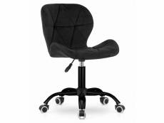 Notop - fauteuil pivotant style moderne bureau/chambre d'ado - 87x57x53.5 cm - chaise de bureau - noir