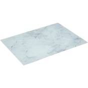 Planche décorative en verre 40 x 30 marbre blanche - 5five