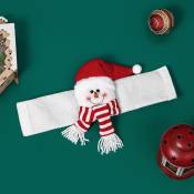 Rideaux de Noël, Père Noël et bonhomme de neige, boucles de rideaux de Noël, clips de boucles de fenêtre(bonhomme de neige)