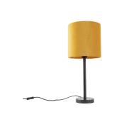 Simplo - Lampe de table avec Abat-Jour - 1 lumière - ø 250 mm - Jaune - Moderne - éclairage intérieur - Salon i Chambre - Jaune - Qazqa