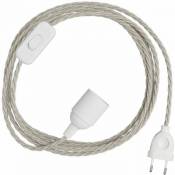 SnakeBis Twisted - Câblage avec douille et câble textile tressé 1.8 Mètres - E14 - TN01 - TN01