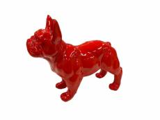 Statue en résine bulldog français rouge - gunner 75087953