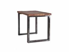 Table d'appoint 90x140cm en bois massif et métal dave