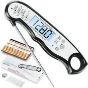 Thermomètre à viande numérique, thermomètre alimentaire à lecture instantanée étanche pour cuisiner et griller, gadgets de cuisine