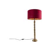 Torre - Lampe de table avec Abat-Jour - 1 lumière - ø 350 mm - Rouge - Art Deco - éclairage intérieur - Salon i Chambre - Rouge - Qazqa