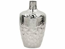 Vase en métal argenté 39 cm inshas 192651