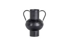 Vase en métal noir H28