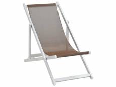 Vidaxl chaises de plage pliables 2 pcs aluminium et