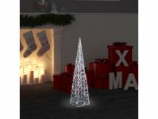 Vidaxl cone lumineux décoratif à led acrylique blanc froid 60 cm