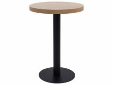 Vidaxl table de bistro marron clair 60 cm mdf 286421