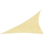 Voile d'ombrage 160 g/m² Beige 3x4x5 m pehd