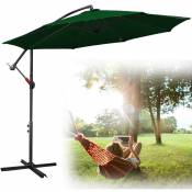350cm parasol marché parasol parasol cantilever parasol jardin parasol inclinable pendule parapluie,vert - vert