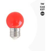 Ampoule led E27 1W G45 Couleurs - Rouge