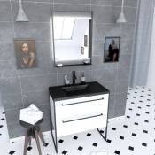 Aurlane - Pack meuble de salle de bain 80x50cm Blanc