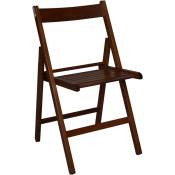 Chaise pliante, en bois de hêtre couleur noyer, Mesure