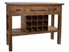 Console / table console en bois coloris marron - longueur 120 x profondeur 35 x hauteur 95 cm