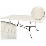 CPM - Sous-nappe protège table rectangulaire Basic - 100 x 200 - Blanc