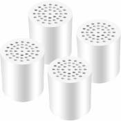 Csparkv - Lot de 4 filtres de douche universels à 15 étapes - Purificateur d'eau dure - Élimine le chlore, les métaux lourds, le fer, les autres