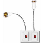 Ersandy - Pièces Porte Lumière de l'Ampoule E27 LED,Support De Lampe Convertisseur avec Interrupteur,Douille avec Interrupteur E27,Lampe Prise