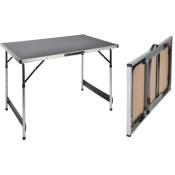 HI - Table pliable 100 x 60 x 94 cm Aluminium
