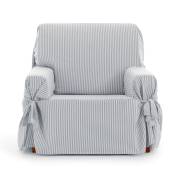 Housse de fauteuil avec des rubans gris clair 80 -