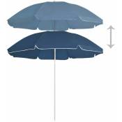 Inlife - Parasol d'extérieur avec mât en acier Bleu