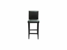 Lot de 6 tabourets de bar design chaise siège cuir artificiel noir helloshop26 1202072