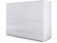 Meuble blanc mat façades laquées (hxlxp) : 72 x 92