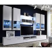 Meuble Tv Mural Design "dorade" 300cm Blanc - Paris