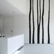 Micasia - Sticker mural 5 arbres Decal mur - Couleur: Lilas, Dimension: 100cm x 37cm
