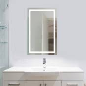 Miroir de salle de bain éclairage blanc nature 6000k - 100 60 cm