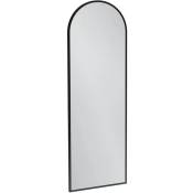 Miroir de salle de bain Jacob Delafon grande hauteur Silhouette 120x40cm, laqué Noir satiné - Noir