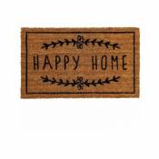 Paillasson Extérieur Rectangle 'Happy Home' 75 x 45 x 1.5 cm - SILUMEN