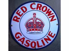 "plaque emaillée red crown gasoline deco garage tole email us"