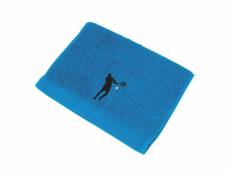Serviette invite 33x50 cm 100% coton 550 g/m2 pure tennis bleu turquoise