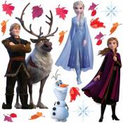 Sticker mural La Reine des neiges - 30 x 30 cm de Disney bleu, marron et violet