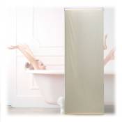 Store de baignoire, 60x240 cm, rideau de douche hydrofuge, plafond & fenêtre, pare-bain, salle de bain, beige - Relaxdays