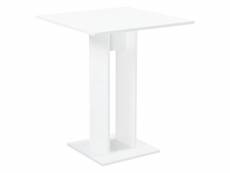 Table à manger de forme carrée table design pour salle à manger cuisine salon panneau de particules mélaminé 65 x 65 x 78 cm blanc brillant [en.casa]