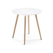 Table à manger ronde scandinave blanche 80cm - Alta Designetsamaison Blanc