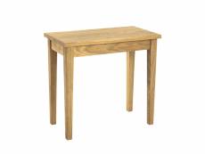 Table d'appoint en bois massif chêne huilé - 56 x