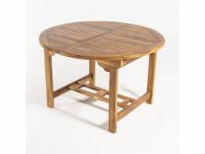 Table de jardin extensible 120-180cm en bois de teck,ronde