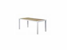 Table de jardin rectangulaire - 160 cm - aluminium