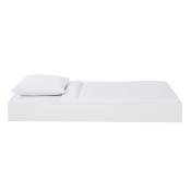 Tiroir de lits superposés 90x190 blanc à roulettes