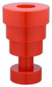 Vase Calice / H 48 x Ø 30 cm - By Ettore Sottsass - Kartell rouge en plastique